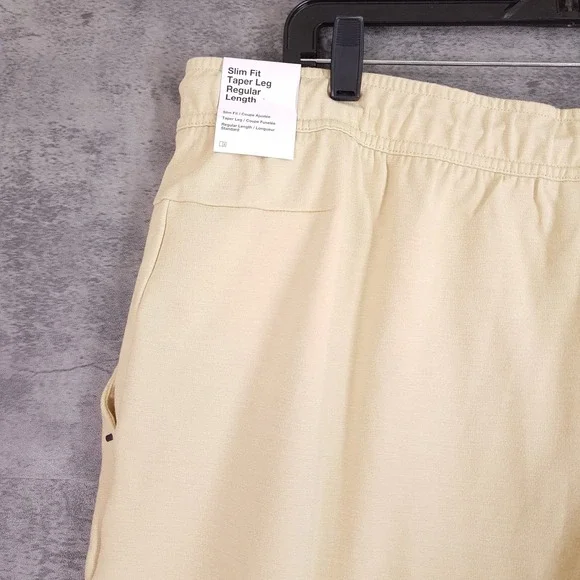 NIKE Slim Fit Taper Leg Tech Fleece Joggers Mens 3XL TALL Beige Tan